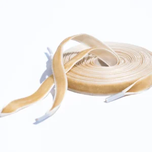 Cordones Cinta Velvet Crema